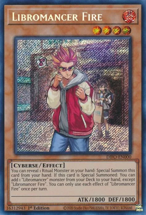 Libromancer Fire DIFO-EN000 Yu-Gi-Oh card from Dimension Force