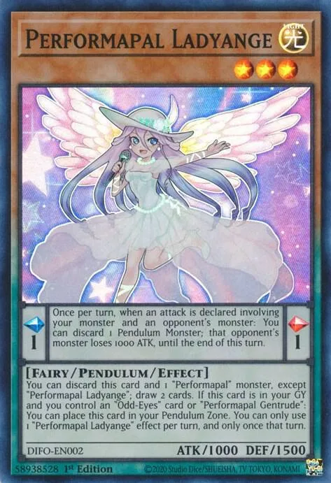 Performapal Ladyange DIFO-EN002 Yu-Gi-Oh card from Dimension Force