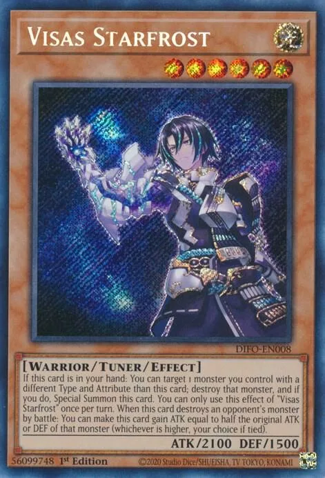 Visas Starfrost DIFO-EN008 Yu-Gi-Oh card from Dimension Force