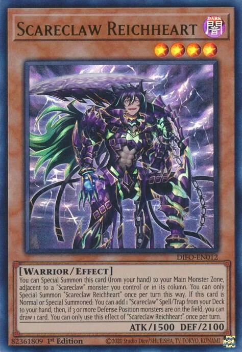 Scareclaw Reichheart DIFO-EN012 Yu-Gi-Oh card from Dimension Force
