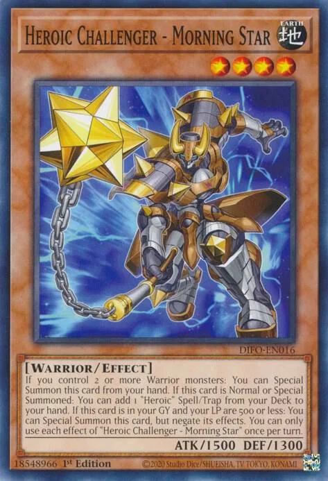 Heroic Challenger - Morning Star DIFO-EN016 Yu-Gi-Oh card from Dimension Force