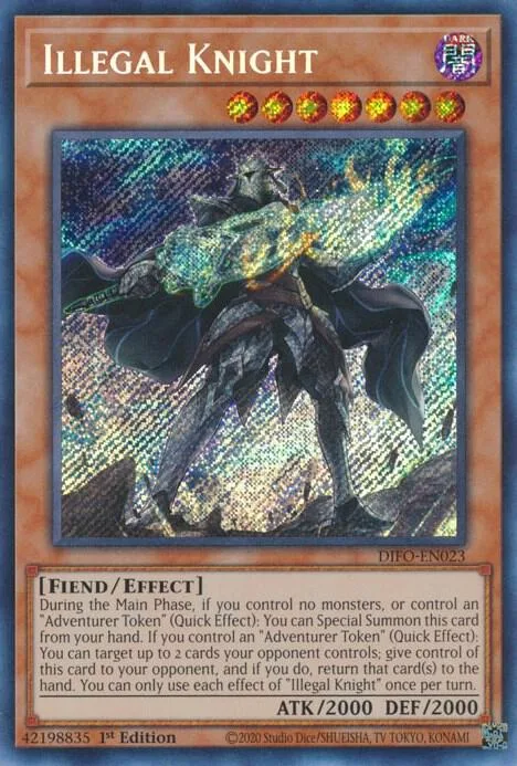 Illegal Knight DIFO-EN023 Yu-Gi-Oh card from Dimension Force