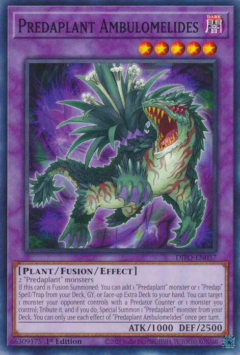 Predaplant Ambulomelides DIFO-EN037 Yu-Gi-Oh card from Dimension Force