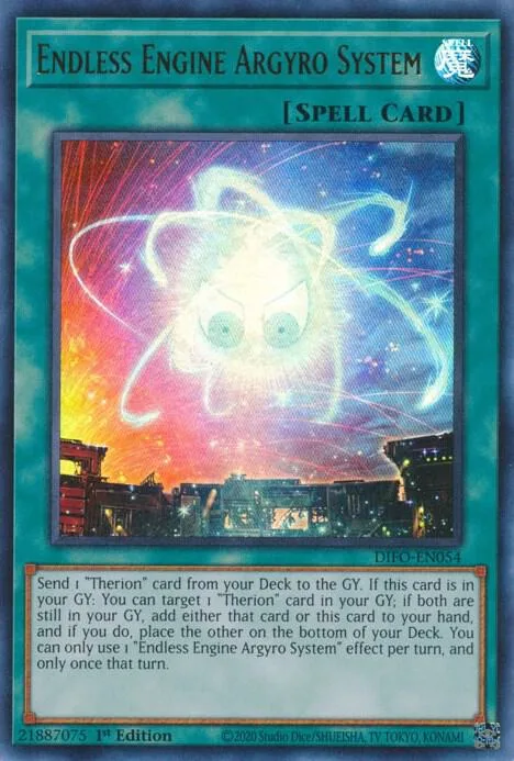 Endless Engine Argyro System DIFO-EN054 Yu-Gi-Oh card from Dimension Force