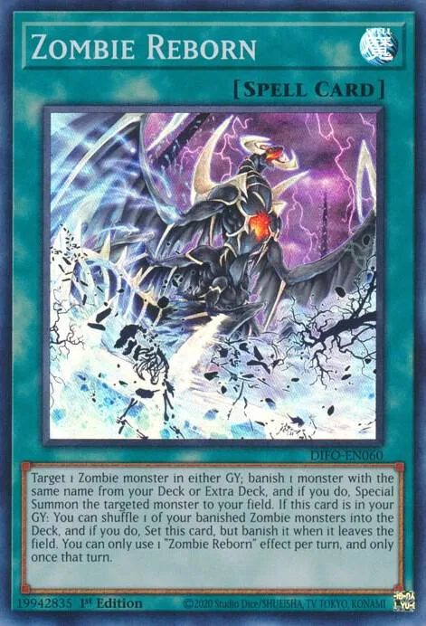 Zombie Reborn DIFO-EN060 Yu-Gi-Oh card from Dimension Force