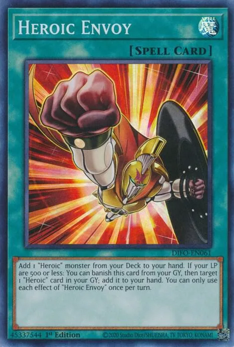 Heroic Envoy DIFO-EN061 Yu-Gi-Oh card from Dimension Force