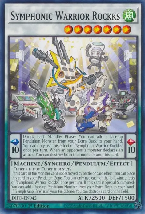 Symphonic Warrior Rockks DIFO-EN042 Yu-Gi-Oh card from Dimension Force