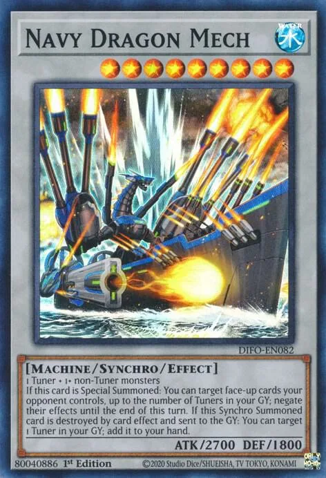 Navy Dragon Mech DIFO-EN082 Yu-Gi-Oh card from Dimension Force