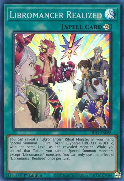 Libromancer Realized DIFO-EN088 Yu-Gi-Oh card from Dimension Force
