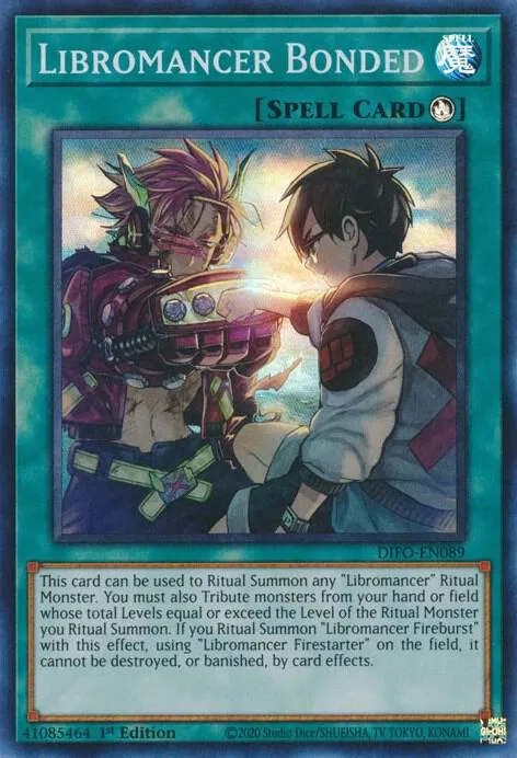 Libromancer Bonded DIFO-EN089 Yu-Gi-Oh card from Dimension Force