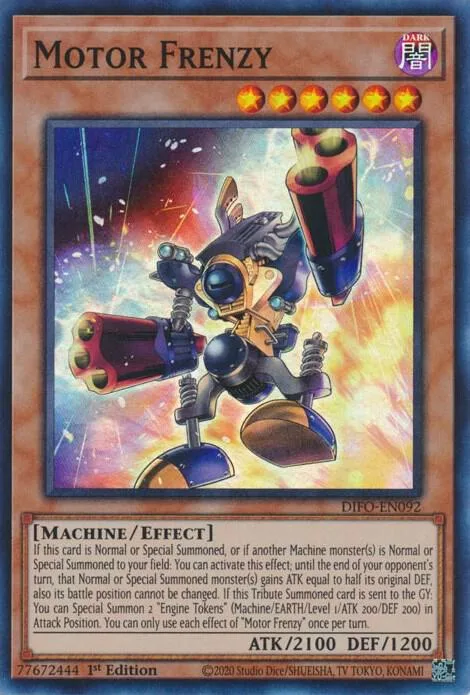 Motor Frenzy DIFO-EN092 Yu-Gi-Oh card from Dimension Force