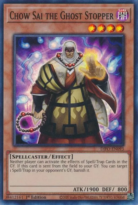 Chow Sai the Ghost Stopper DIFO-EN093 Yu-Gi-Oh card from Dimension Force