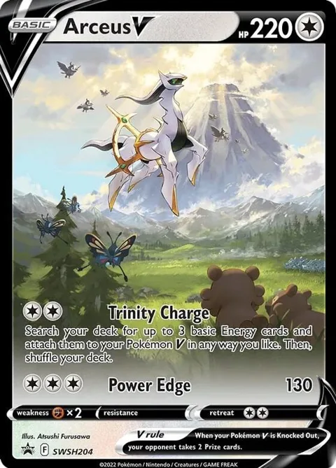Arceus V #SWSH204 Holofoil Pokémon card from Sword & Shield Promo Cards