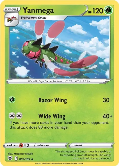 Yanmega #007/189 Pokémon card from Astral Radiance