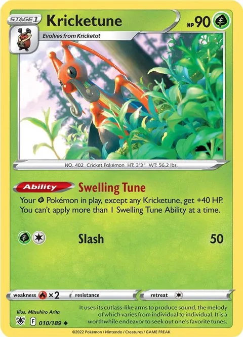 Kricketune #010/189 Pokémon card from Astral Radiance