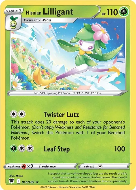 Hisuian Lilligant #016/189 Holofoil Pokémon card from Astral Radiance