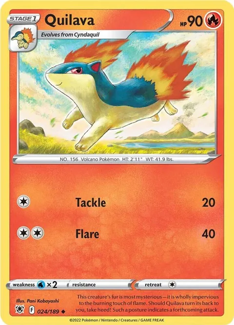 Quilava #024/189 Pokémon card from Astral Radiance