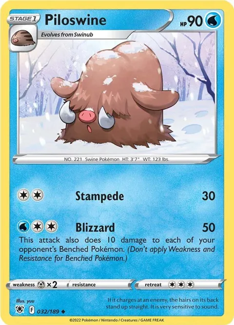 Piloswine #032/189 Pokémon card from Astral Radiance