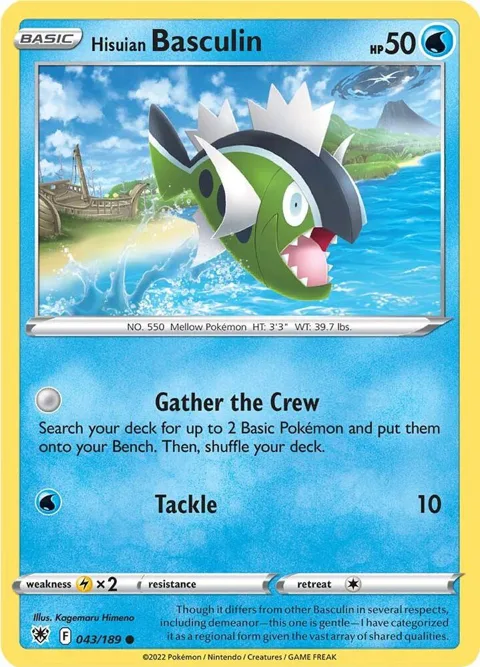 Hisuian Basculin #043/189 Pokémon card from Astral Radiance