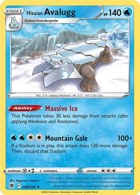 Hisuian Avalugg #048/189 Pokémon card from Astral Radiance