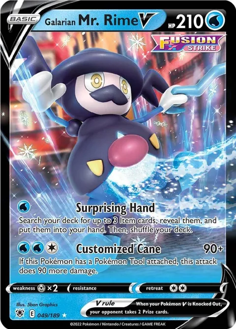 Galarian Mr. Rime V #049/189 Holofoil Pokémon card from Astral Radiance