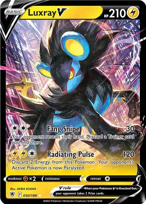 Luxray V #050/189 Holofoil Pokémon card from Astral Radiance