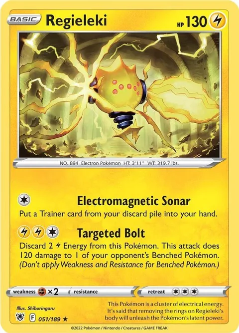 Regieleki #051/189 Reverse Holofoil Pokémon card from Astral Radiance
