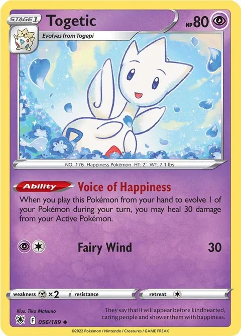 Togetic #056/189 Reverse Holofoil Pokémon card from Astral Radiance