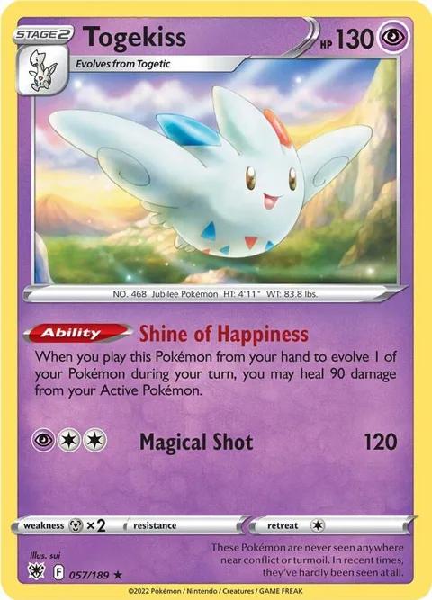 Togekiss #057/189 Holofoil Pokémon card from Astral Radiance