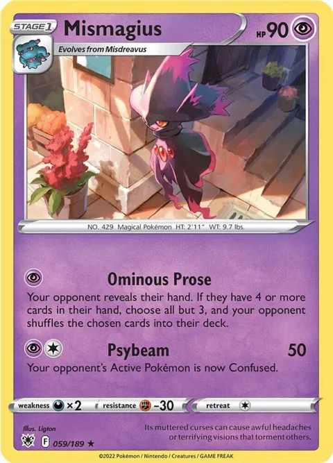 Mismagius #059/189 Pokémon card from Astral Radiance