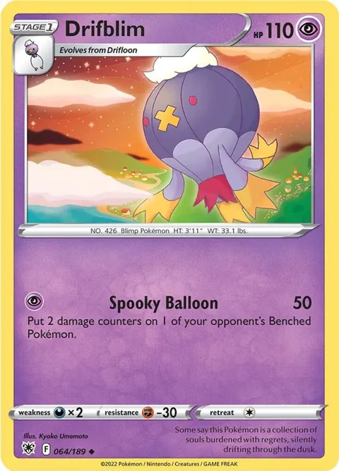 Drifblim #064/189 Pokémon card from Astral Radiance