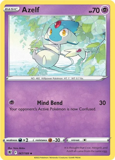 Azelf #067/189 Pokémon card from Astral Radiance