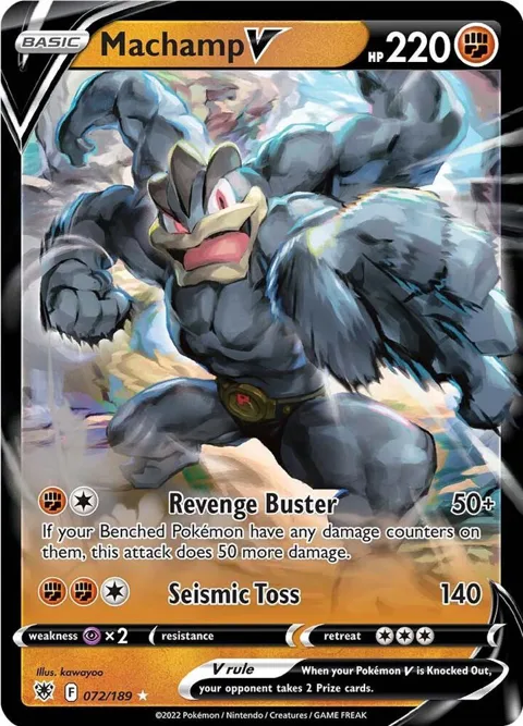 Machamp V #072/189 Holofoil Pokémon card from Astral Radiance