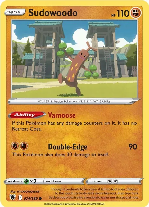 Sudowoodo #074/189 Pokémon card from Astral Radiance