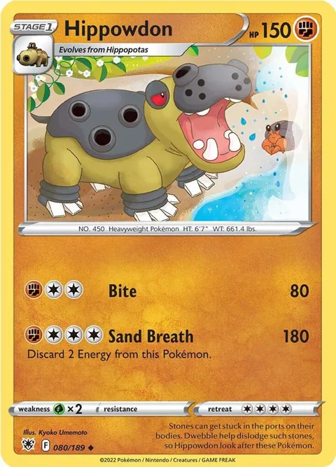 Hippowdon #080/189 Pokémon card from Astral Radiance
