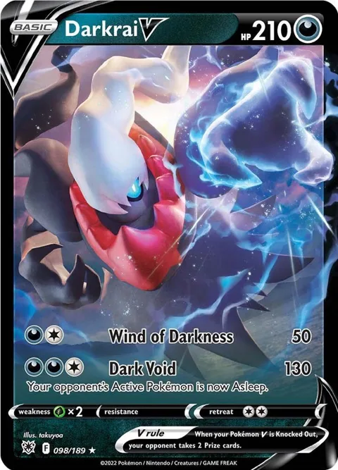 Darkrai V #098/189 Holofoil Pokémon card from Astral Radiance