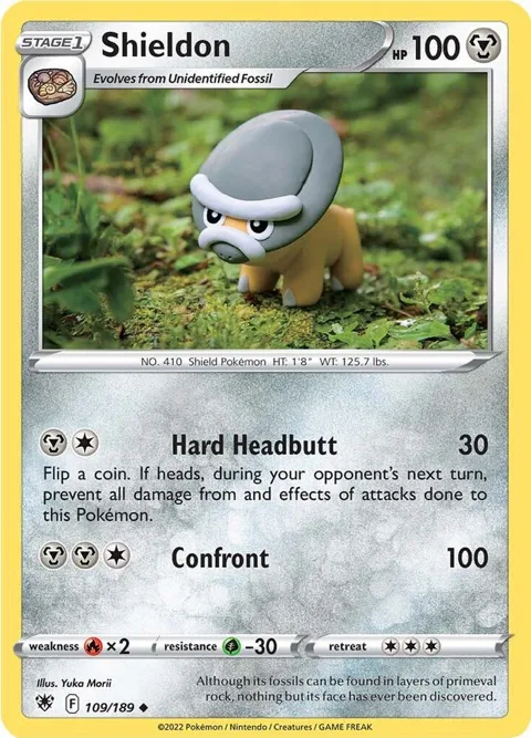 Shieldon #109/189 Pokémon card from Astral Radiance