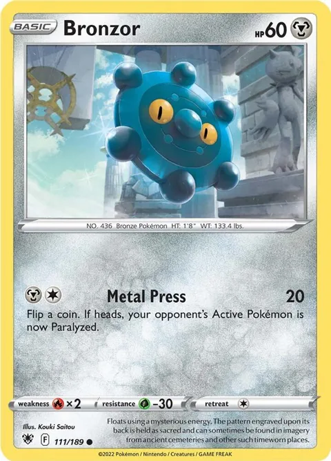 Bronzor #111/189 Pokémon card from Astral Radiance