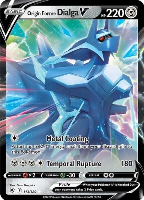 Origin Forme Dialga V #113/189 Holofoil Pokémon card from Astral Radiance