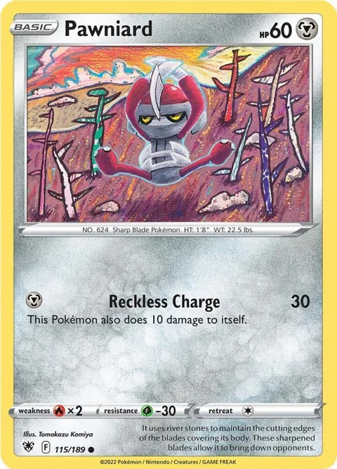 Pawniard #115/189 Pokémon card from Astral Radiance