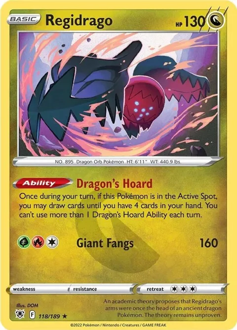 Regidrago #118/189 Pokémon card from Astral Radiance