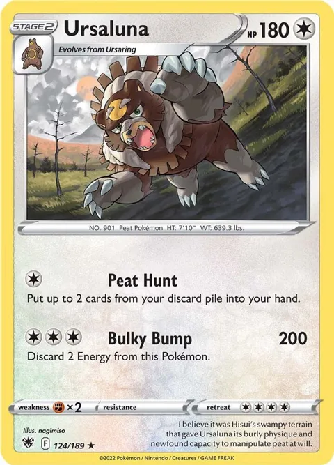 Ursaluna #124/189 Reverse Holofoil Pokémon card from Astral Radiance