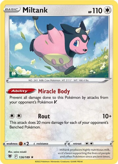 Miltank #126/189 Reverse Holofoil Pokémon card from Astral Radiance