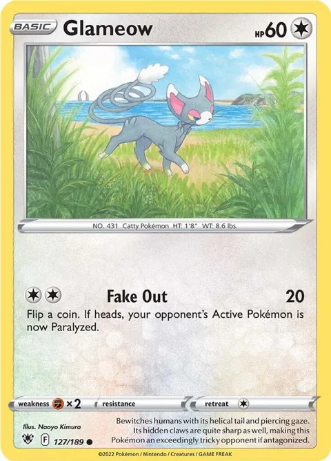 Glameow #127/189 Pokémon card from Astral Radiance