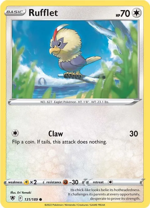 Rufflet #131/189 Pokémon card from Astral Radiance