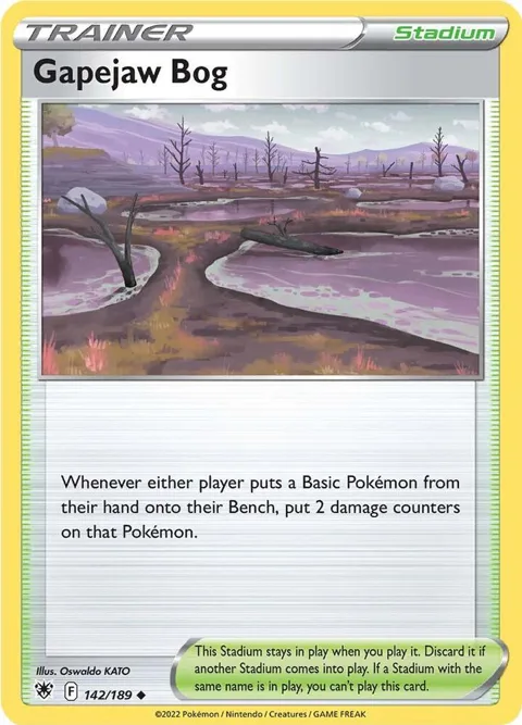 Gapejaw Bog #142/189 Reverse Holofoil Pokémon card from Astral Radiance