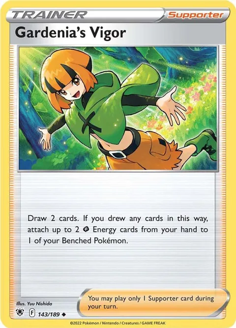 Gardenia's Vigor #143/189 Reverse Holofoil Pokémon card from Astral Radiance