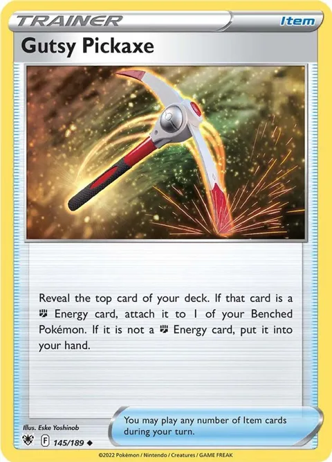 Gutsy Pickaxe #145/189 Reverse Holofoil Pokémon card from Astral Radiance