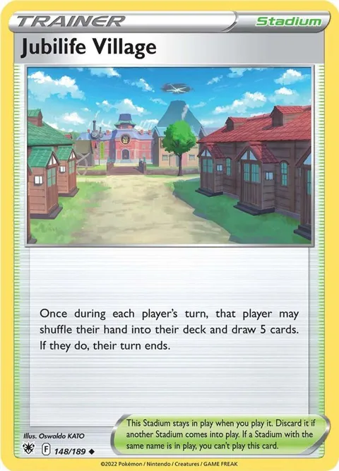 Jubilife Village #148/189 Pokémon card from Astral Radiance