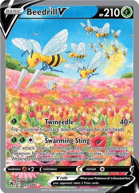 Beedrill V Alt Art #161/189 Holofoil Pokémon card from Astral Radiance